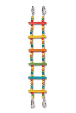 Juguete escalera Artista de madera de colores para aves exóticas