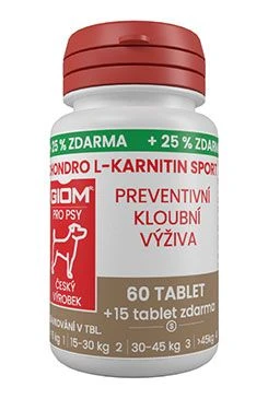 S perro Chondro L-carnitina SPORT 60 comp + 25% gratis