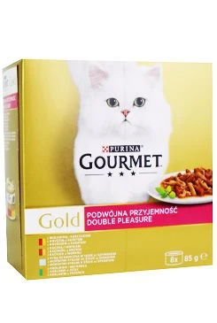 Gourmet Gold lata gato trozos al vapor y a la parrilla pack 8x85g