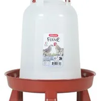 Bebedero de pie para aves de corral rojo Objem 3l