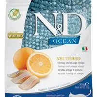 N&D OCEAN CAT NEUTERED Arenque y Naranja Gramáž 1,5kg, Stáří Adult