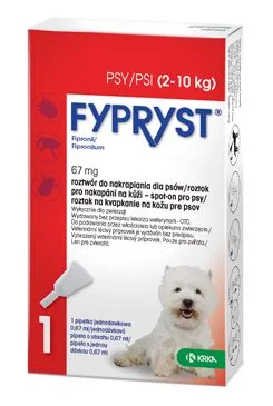 Fypryst Spot on Dog S sol (2-10 kg) Gramáž 67mg, Objem 67ml, Počet 1x0