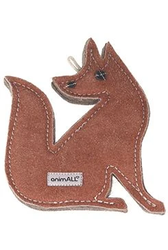 Dog Toy Fox Natural Leather 20x15cm
