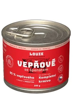 Lata para perros - Cerdo con espinacas y prebióticos Gramáž 200g