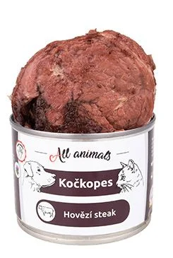 All Animals kočkopes konz. Steak z hovězí sval Gramáž 200g