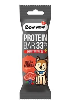 Bow wow poch. Proteinová tyčinka Hovězí&Lesní ovoce 32 g
