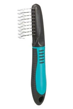 Curved-Tooth Dematting Rake with Non-Slip Handle 5.5 x 19 cm TR