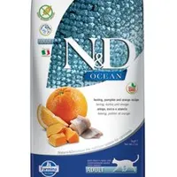 N&D OCEAN CAT Herring Pumpkin & Orange (Arenque, Calabaza y Naranja) Gramáž 300g, Stáří Adult