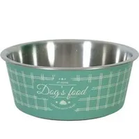 Comedero de acero inoxidable para perros FOOD DOG 1,2 verde