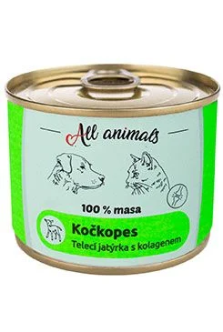 All Animals kočkopes konz. Telecí jatýrka s kol Gramáž 200g