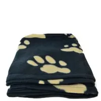 Deka pro psy BARNEY hnědé tlapky 150x100cm černá