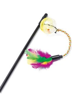 Cat Teaser Wand Day and Night with Ball and Feathers KAR