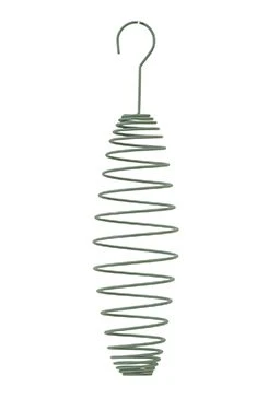 Outdoor SPIRAL feeder for fat balls, metal, green Rozměr 22cm