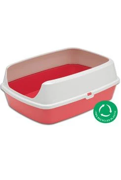 MARYLOO Cat Litter Box with High Rim, Coral Rozměr 50cm