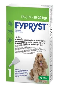 Fypryst Spot on Dog M sol (10–20 kg) Gramáž 134mg, Objem 34ml, Počet 1x1