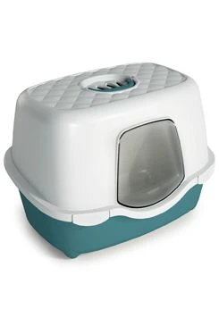 Arenero cubierto para gatos SMART INDOOR con filtro, verde