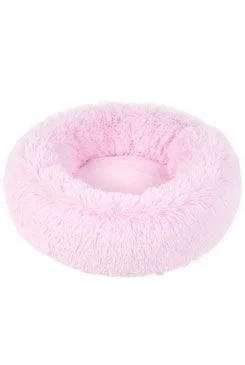 Cama redonda ADELE de pelo largo, rosa Rozměr 70cm