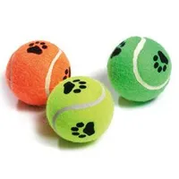 Juguete para perro Pelota de tenis chillona con huella KAR Počet 3ks, Rozměr 6cm