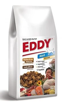 EDDY All Breed kuřecí polštářky s jehněčím Gramáž 1kg, Stáří Adult