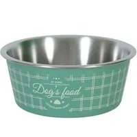 Comedero de acero inoxidable para perro FOOD DOG verde Objem 400ml