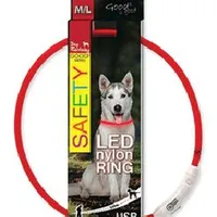 Light-up USB collar red Počet 1ks, Rozměr 45cm