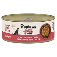 Dog can Toppers Broth chicken breast with liver Gramáž 156g