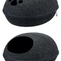 Cama cueva LIVA con cremallera 40x24x47cm gris oscuro TR