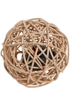 Cat Toy Mouse in Wicker Ball with Sound KAR Rozměr 10cm