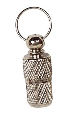 Colgante para collar tubo metálico portadirección plateado Zolux