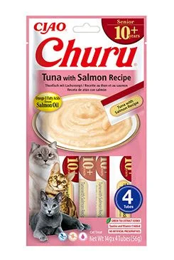 Cat 10+ Tuna with Salmon Recipe 4x14g Stáří Senior