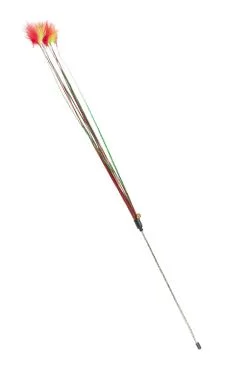 Christmas Cat Teaser Wand with Feathers and Bell Xmas TR Rozměr 31cm