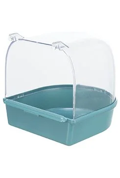 Bañera para pájaros semicircular 14x14x15cm azul TR