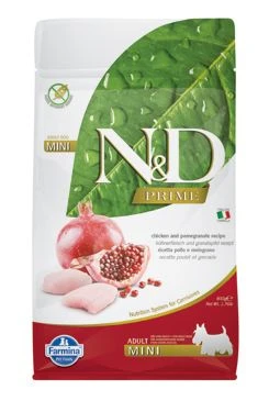 N&D PRIME DOG Mini Pollo y Granada Gramáž 800g, Stáří Adult