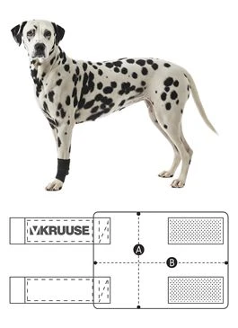 KRUUSE Rehab Carpal Bandage for Dogs, size M