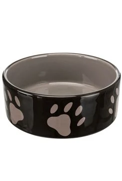 Comedero cerámico perro huellas marrón gris oscuro TR Objem 0,8l, Rozměr 16cm