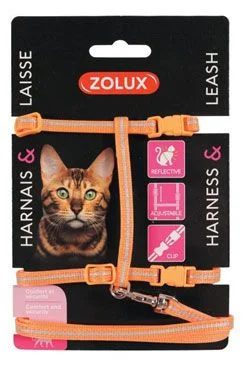Arnés para gato con correa naranja Rozměr 1,2m
