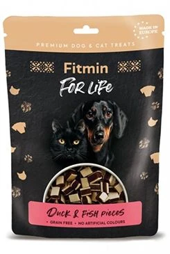 FL perro gato snack Trocitos de pato con pescado Gramáž 70g