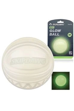 Skipdawg Neon Glow Ball Dog Toy