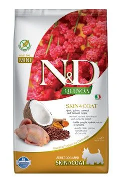 N&D Quinoa DOG Skin&Coat Quail Mini Gramáž 2,5kg, Stáří Adult