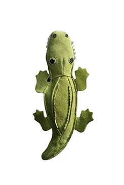 Dog Toy Crocodile Green Leather 31x25cm