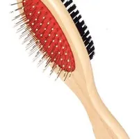 Cepillo de doble cara cerdas medianas + púas con bolitas 20cm