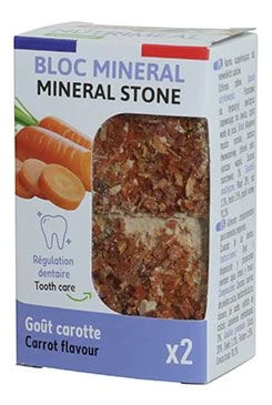 Piedra mineral NUTRIMEAL para roedores con zanahoria 2x100g