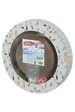 CHATOUILLE Round Cardboard Scratcher with Balls