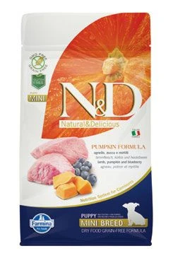 N&D Pumpkin DOG Puppy Mini Lamb & Blueberry Gramáž 800g