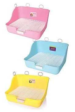Litter Box for Rabbits and Ferrets with Plastic Grate 28x21x16cm