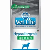 Vet Life Natural DOG Hypo Egg & Rice Gramáž 12kg