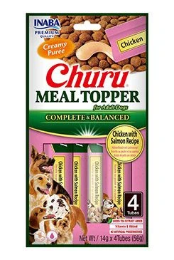 Dog Meal Topper Receta de Pollo con Salmón 4x14g