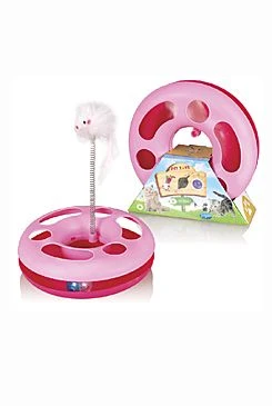 Juguete para gatos Speedy ball con ratón en muelle