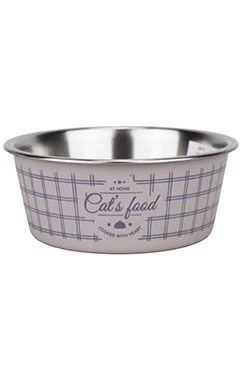 Stainless steel cat bowl FOOD CAT pink Objem 400ml
