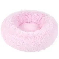 Round bed ADELE with long pile, pink Rozměr 50cm